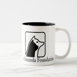 Em Dois Tons Logotipo oficial para a caneca de café da fundaç