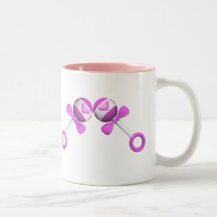Em Dois Tons Mamã da caneca de café gêmea das meninas