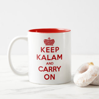 Em Dois Tons Mantenha a calma/a caneca de café apologética de