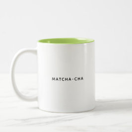 Em Dois Tons Matcha-Cha - Bonita e Engraçada Caneca de Café