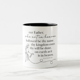Em Dois Tons MATEUS 6:9 - Caneca de Café
