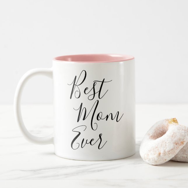 Em Dois Tons Melhor Mãe de Sempre | Caneca de Café de Duas Tone (Com Donut)