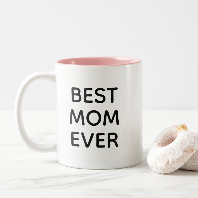 Em Dois Tons Melhor Mãe de Sempre | Caneca de Café de Duas Tone (Com Donut)