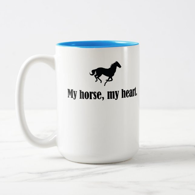 Em Dois Tons Meu Cavalo, Minha Caneca de Café (cor interior) (Esquerda)