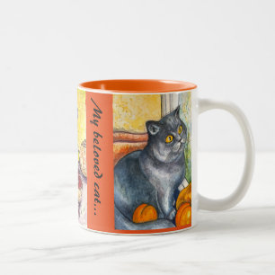 Em Dois Tons Meu gato amado - caneca de café