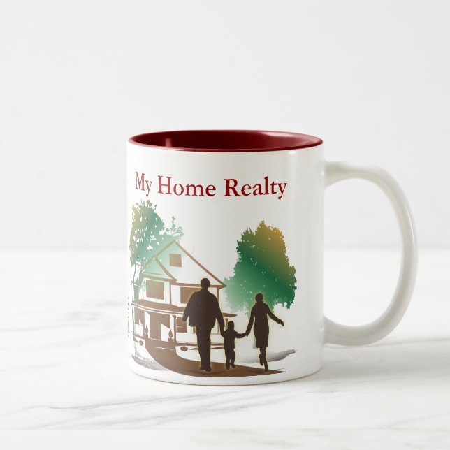 Em Dois Tons Modelo da caneca de café meu Realty Home (Direita)