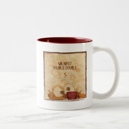 Em Dois Tons Monstro do Café - Dupla caneca de Café
