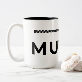 Em Dois Tons MUTED. Caneca de Café Preto e Branco