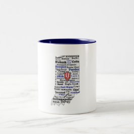 Em Dois Tons Na nuvem de palavras (V1 Azul) caneca de café