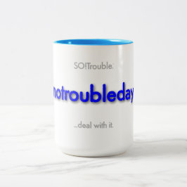 Em Dois Tons não é dia de descanso! Caneca de café de duas tona