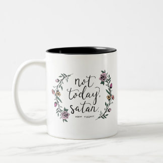 Em Dois Tons Não hoje, caneca de café da satã, caneca