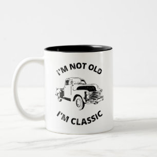 Em Dois Tons Não Sou Velho Sou Clássico Caneca de Café