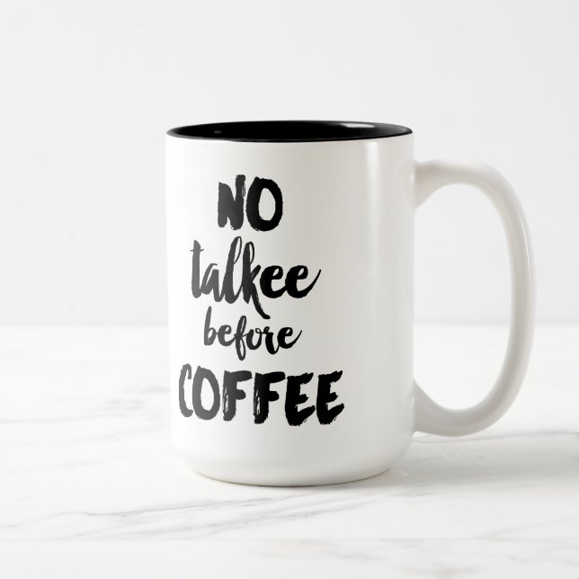 Em Dois Tons Nenhum Talkee antes da caneca de café (Direita)