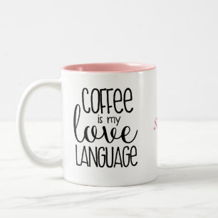 Em Dois Tons O café é minha caneca de café da língua do amo