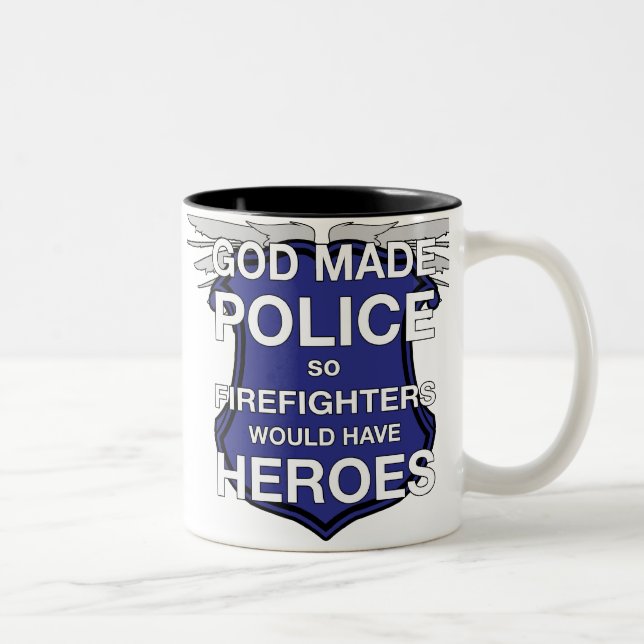 Em Dois Tons O deus fez a caneca de café da polícia (Direita)