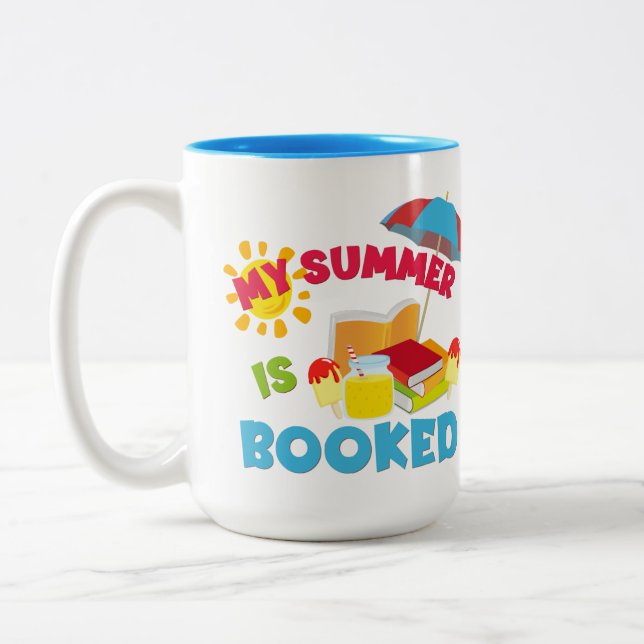 Em Dois Tons O Meu Verão Está Reservado Uma Caneca De Café De D (Esquerda)