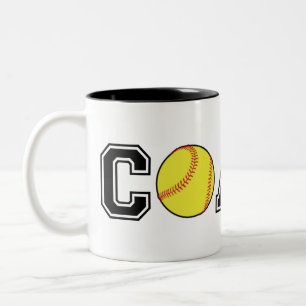 Em Dois Tons Obrigado de softball, sua caneca de café