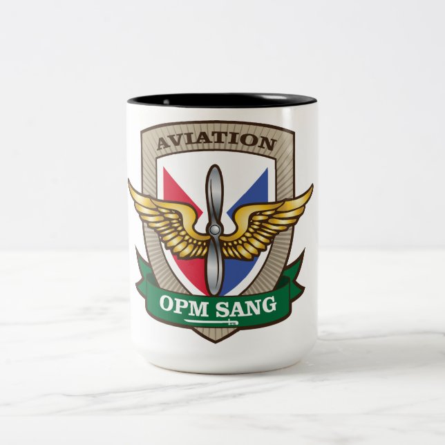 Em Dois Tons OPM CANTOU a caneca de café da divisão da aviação (Centro)