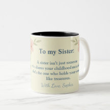 Para Minha Irmã – Caneca de Café com Foto Personal