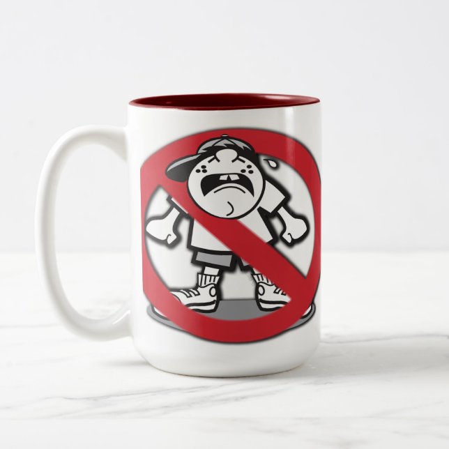Em Dois Tons Pare a caneca de café de lamentação (Esquerda)