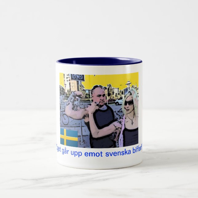 Em Dois Tons Poder sueco #2: Caneca de café (Lg) (Centro)