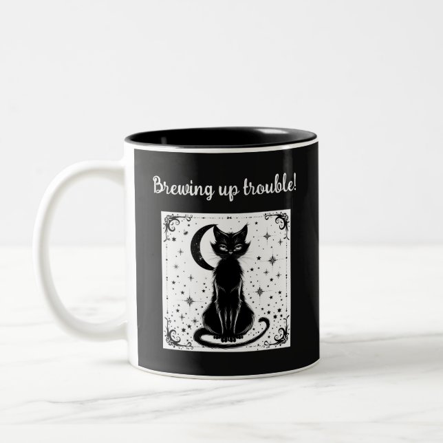 Em Dois Tons Preparando Problemas Caneca de Café do Dia das Bru (Esquerda)