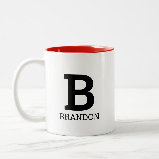 Em Dois Tons Presente de caneca de café de duas cores com nome  (Esquerda)