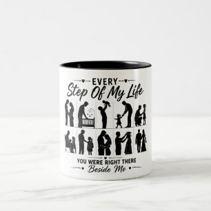 Em Dois Tons Presente de Caneca de Café Jornada Pai e Filha Par