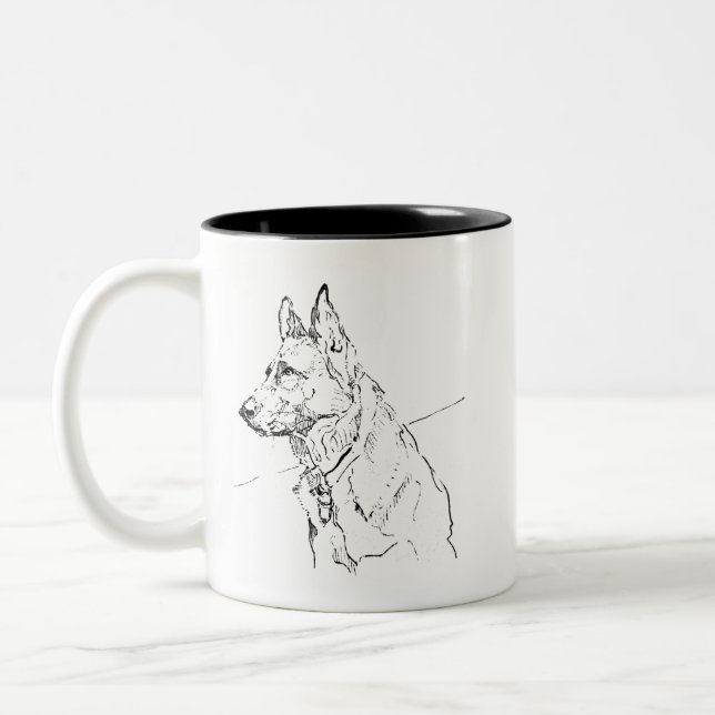 Em Dois Tons Presente para Amante de Cachorros, Caneca de Café  (Esquerda)
