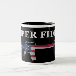 Em Dois Tons Preto da caneca de café de Semper Fidelis M16