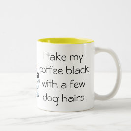Em Dois Tons Preto engraçado do café com a caneca do cabelo de