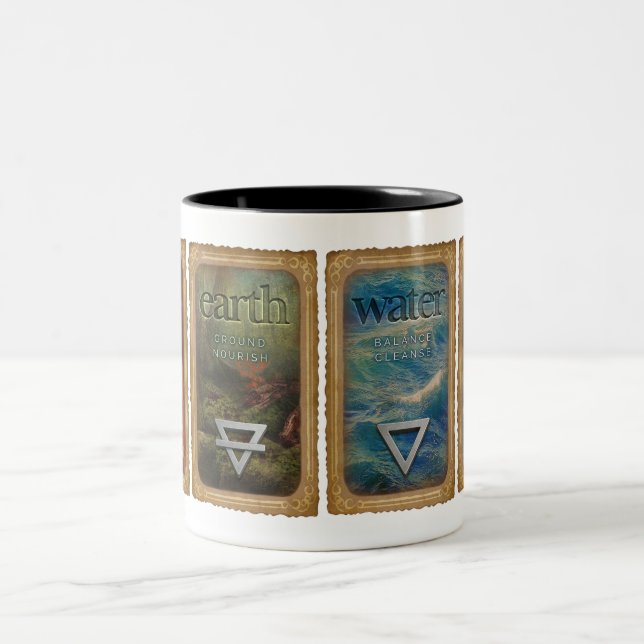 Em Dois Tons Quatro Elementos - Caneca de Café (Centro)