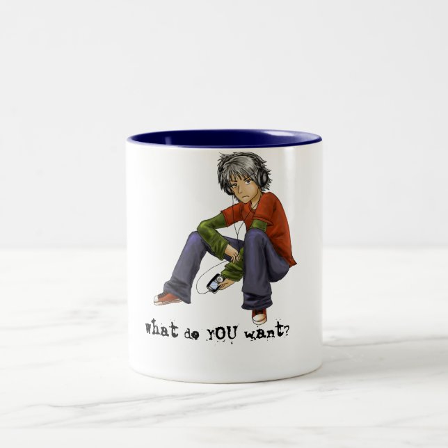 Em Dois Tons Que VOCÊ quer? Caneca de café (Centro)