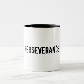 Em Dois Tons Refrigere a caneca de café que diz… a perseverança