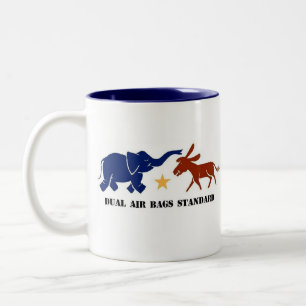 EM DOIS TONS REPUBLICANO PADRÃO DA CANECA DE CAFÉ DOS AIRBAGS