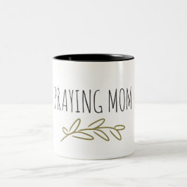 Em Dois Tons Rezando para a mãe, duas caneca de café