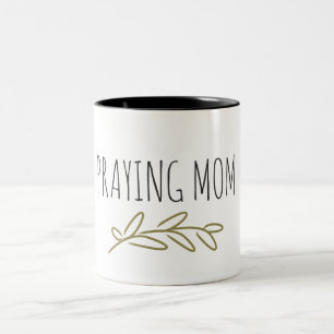 Em Dois Tons Rezando para a mãe, duas caneca de café