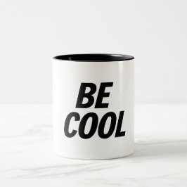 Em Dois Tons 'Seja Legal' Minimalista - Caneca de Café Elegante