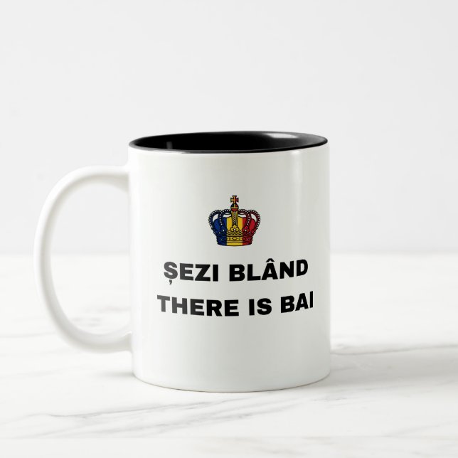 Em Dois Tons SENTE-SE BEM, EXISTE CANECA DE CAFÉ BAI Two-Tone (Esquerda)