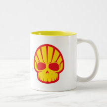 "Shelly caneca de café do crânio"