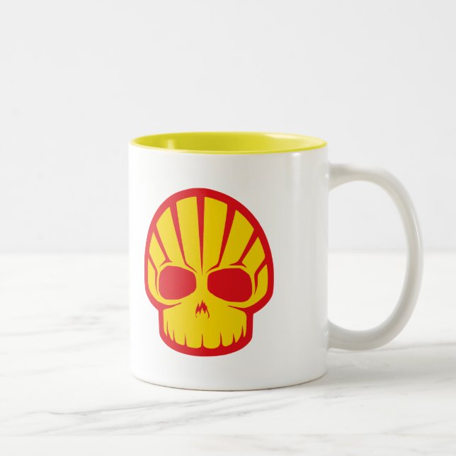 Em Dois Tons "Shelly caneca de café do crânio" (Direita)