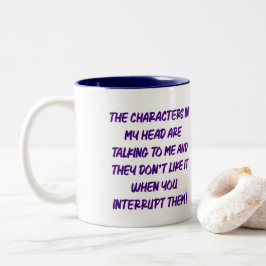 Em Dois Tons Shhh! Personagens Falando - Caneca de Café Engraça