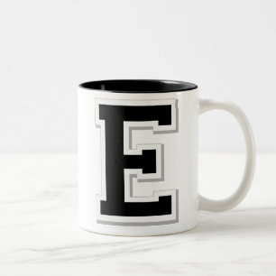 Em Dois Tons Soletre-o para fora caneca de café preto da letra