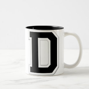 Em Dois Tons Soletre-o para fora caneca de café preto da letra