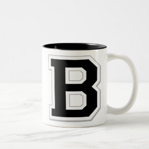 Em Dois Tons Soletre-o para fora caneca de café preto da letra
