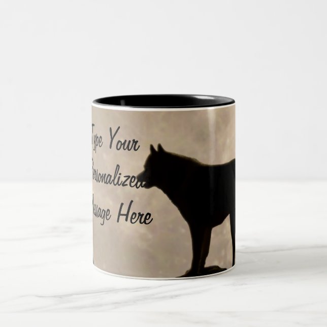Em Dois Tons Taça de rouco de café personalizada de caneca (Centro)