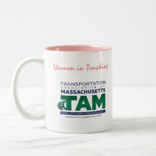 Em Dois Tons TAM Mulheres no Caminhão Caneca de Café com Duas C