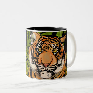 Em Dois Tons Tigre - Caneca de café de duas tonalidades