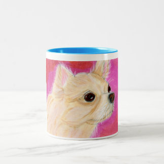 Em Dois Tons Tiro de caneca do café - chihuahua Longhair -