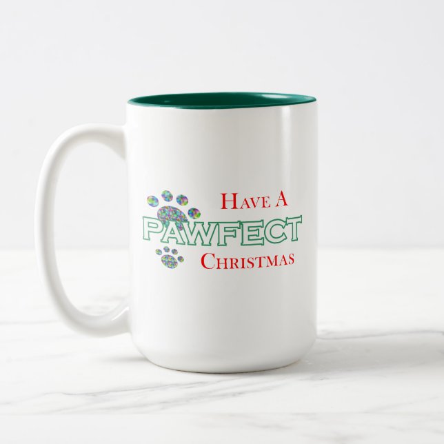 Em Dois Tons Tome Uma Caneca De Café De Natal (Esquerda)